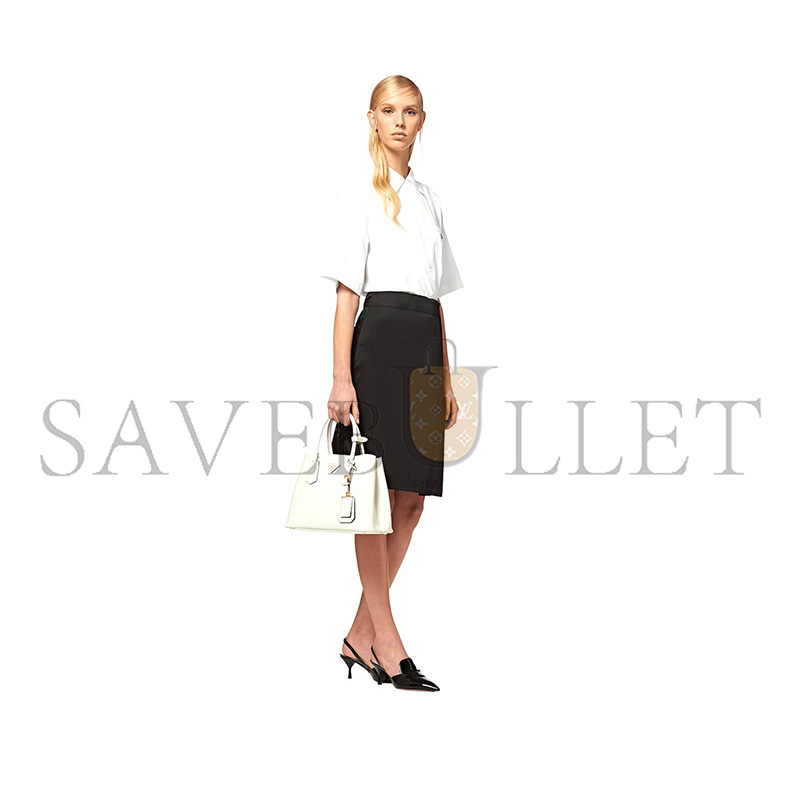 Pra*a medium double saffiano leather bag 1bg775 (33*25*14.5cm)